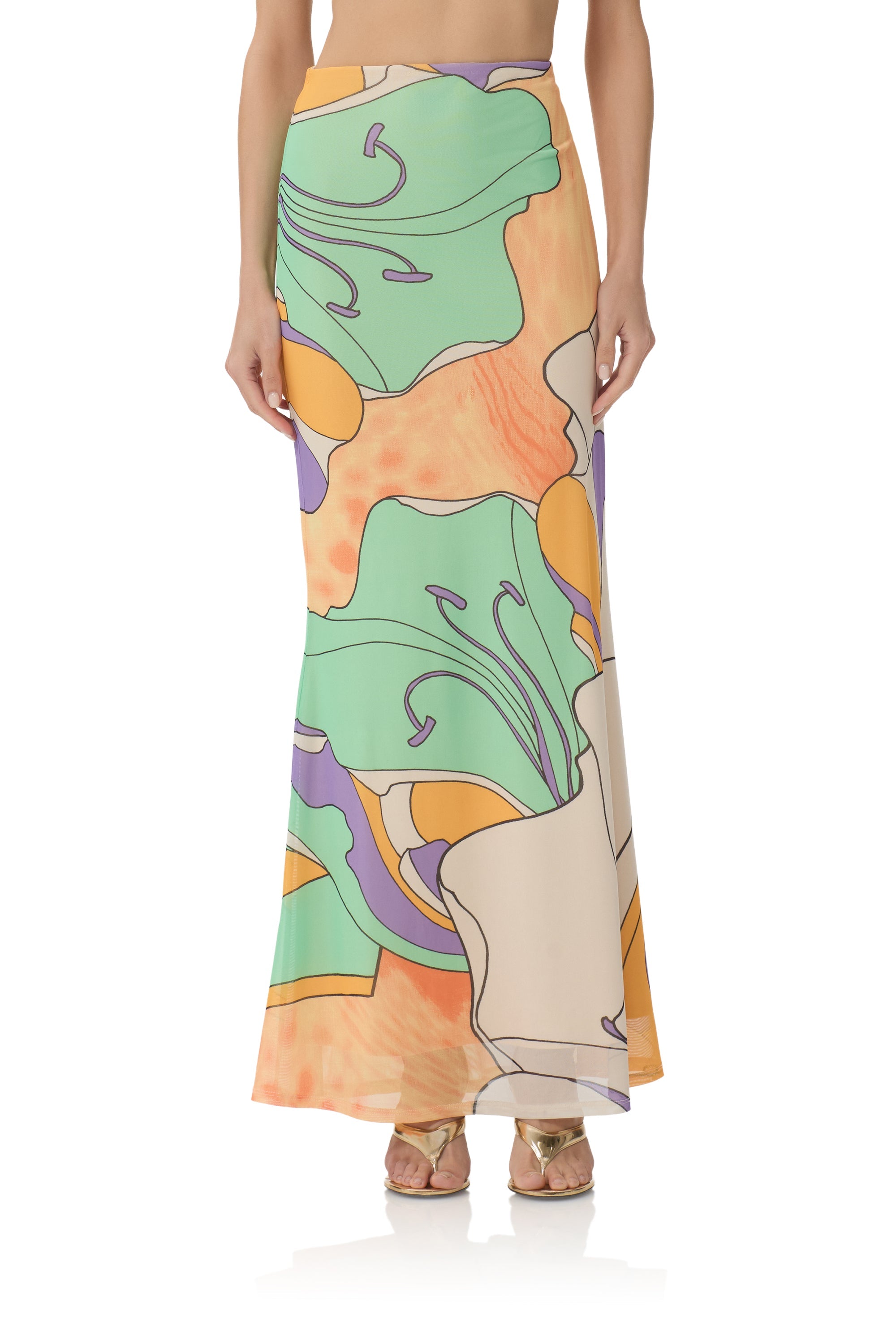 Tegan Skirt - Scarf Floral
