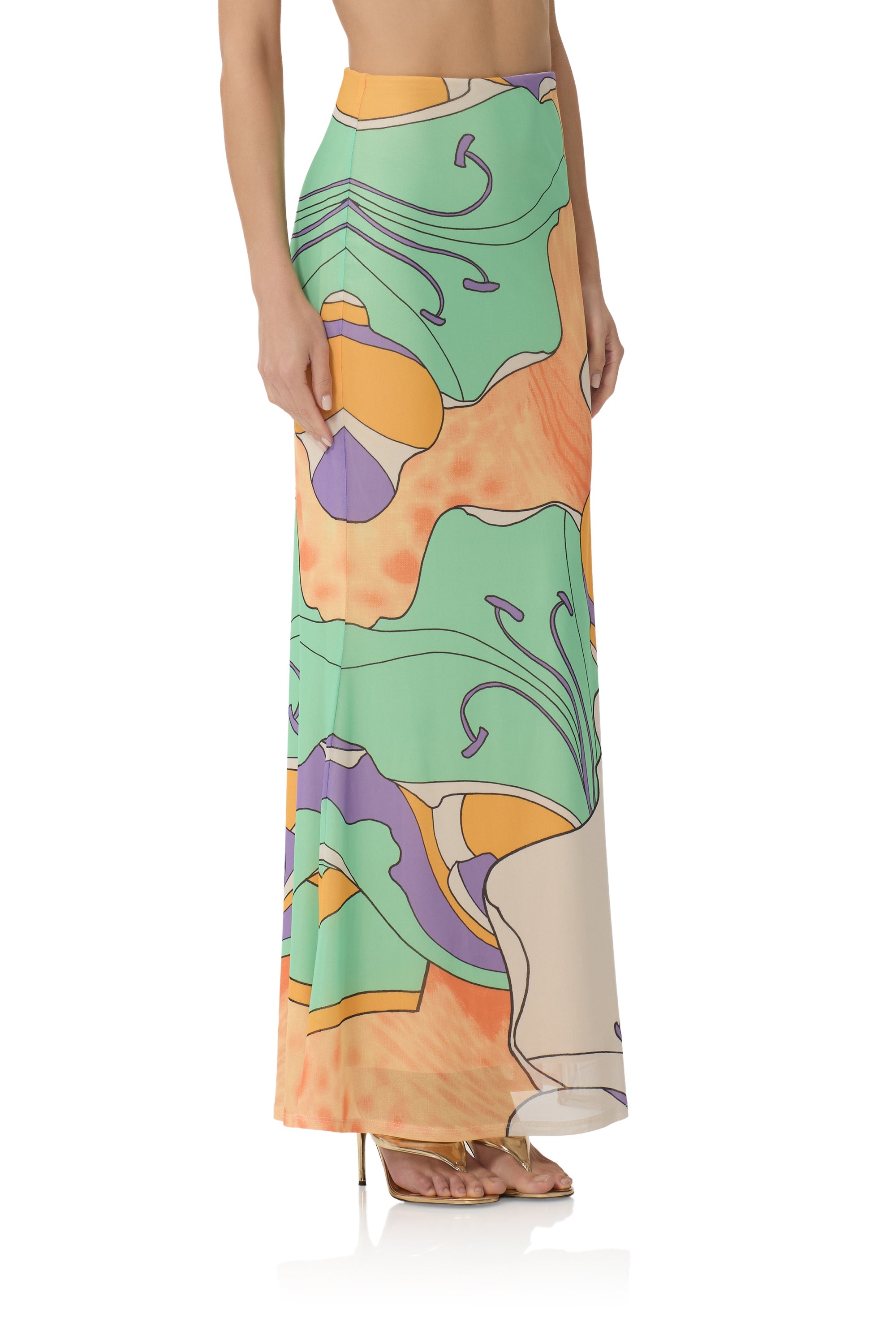Tegan Skirt - Scarf Floral