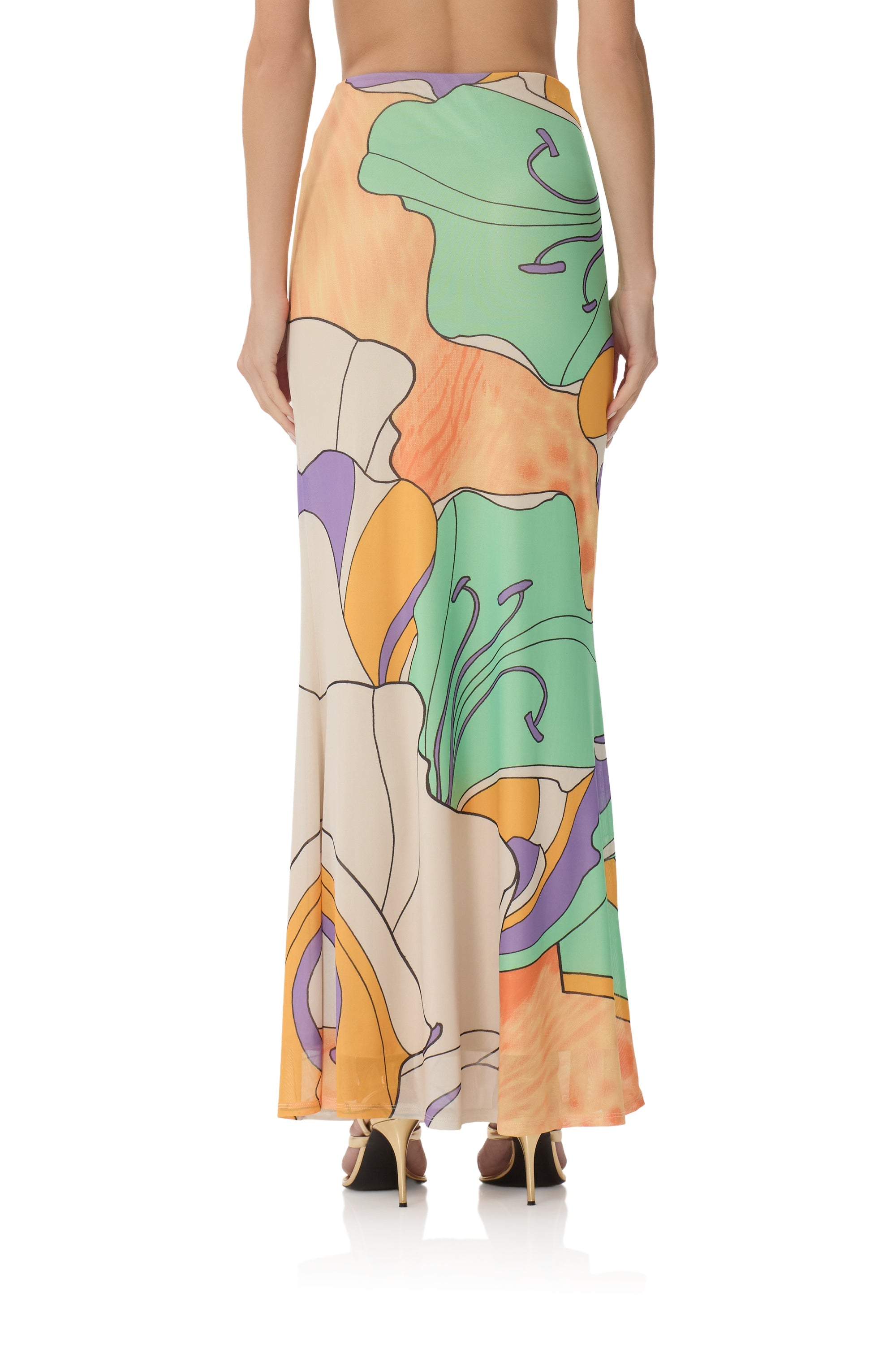 Tegan Skirt - Scarf Floral