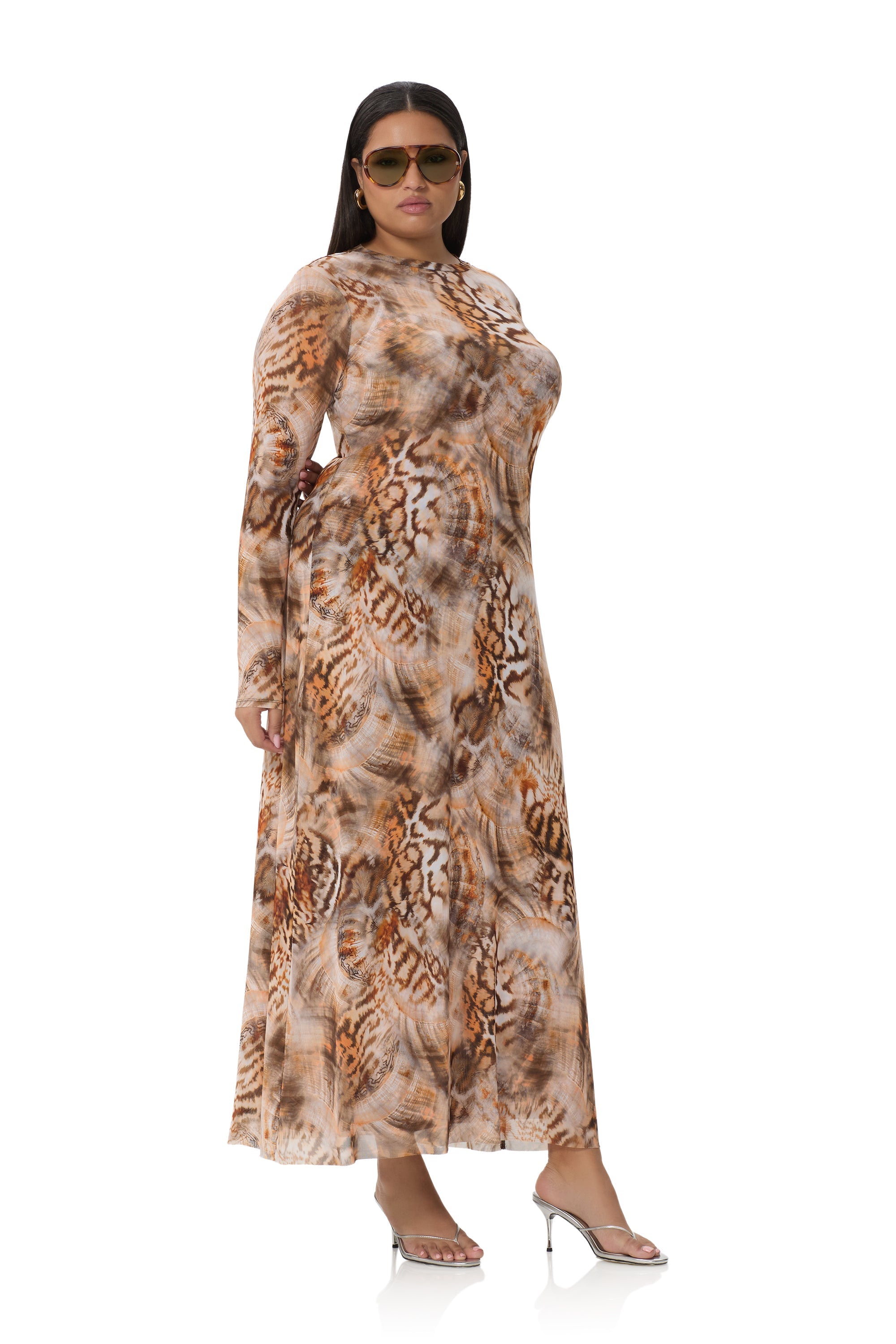 Paola Dress - Ember Swirl Shell