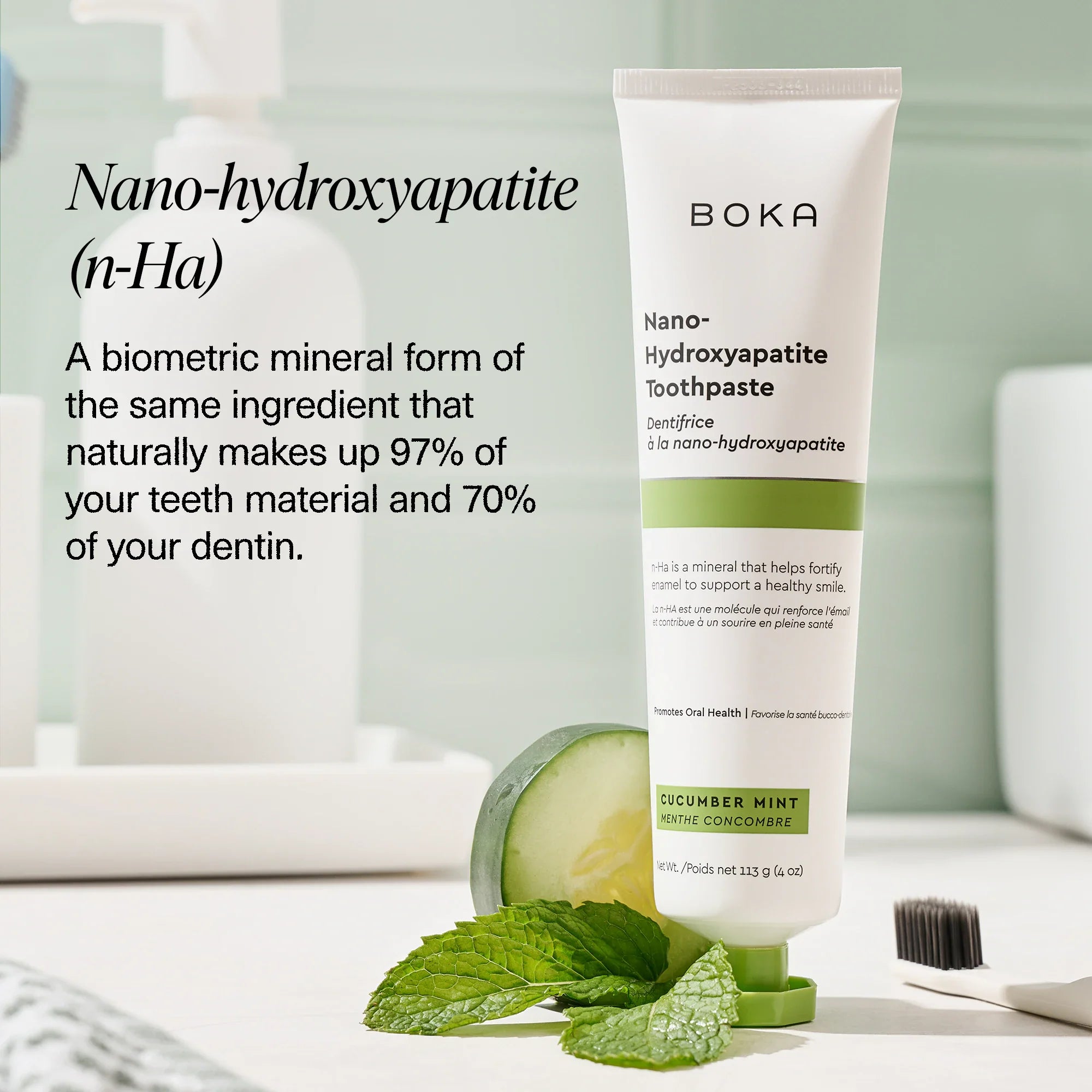 Cucumber Mint Nano-hydroxyapatite Toothpaste