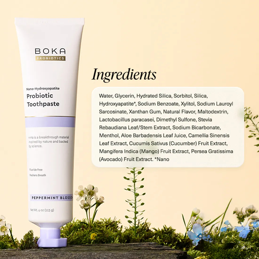 Peppermint Blossom Probiotic Nano-hydroxyapatite Toothpaste
